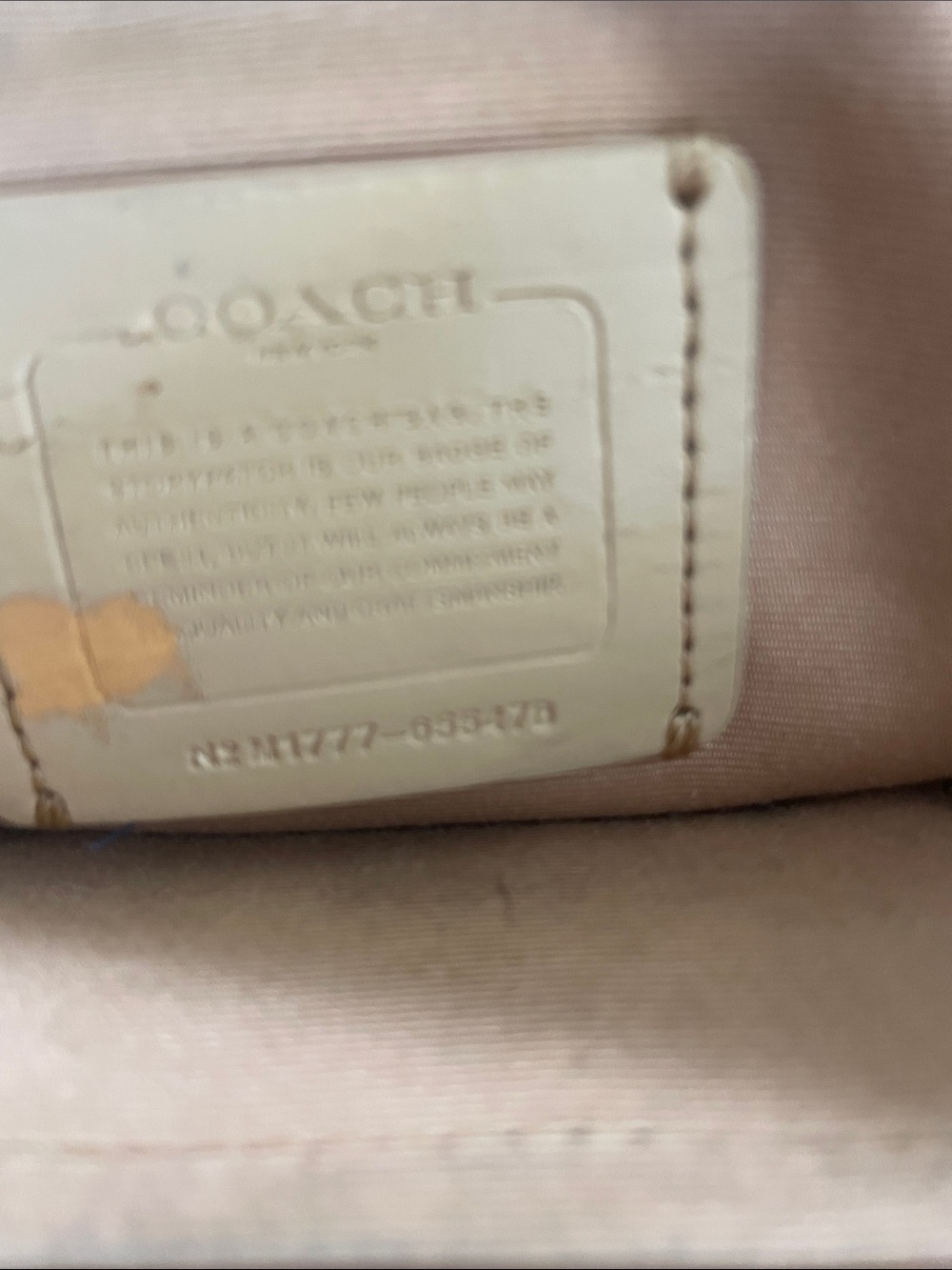 Coach Pebbled Leather Crossbody Bag in Light Tan with Gold Hardware - Picture 3 of 3